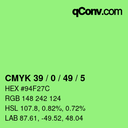 Color code: CMYK 39 / 0 / 49 / 5 | qconv.com