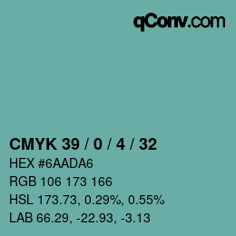 Color code: CMYK 39 / 0 / 4 / 32 | qconv.com