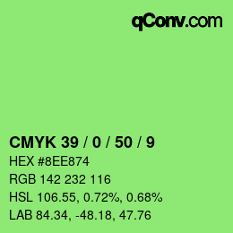 Color code: CMYK 39 / 0 / 50 / 9 | qconv.com