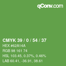 Color code: CMYK 39 / 0 / 54 / 37 | qconv.com