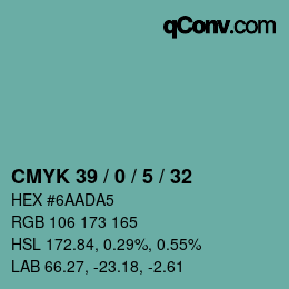 Color code: CMYK 39 / 0 / 5 / 32 | qconv.com