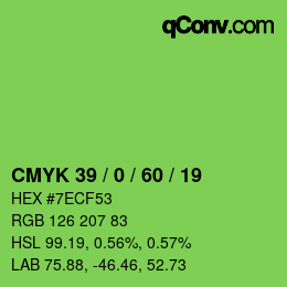 Color code: CMYK 39 / 0 / 60 / 19 | qconv.com