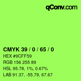 Color code: CMYK 39 / 0 / 65 / 0 | qconv.com