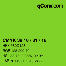 Color code: CMYK 39 / 0 / 81 / 18 | qconv.com