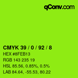 Color code: CMYK 39 / 0 / 92 / 8 | qconv.com