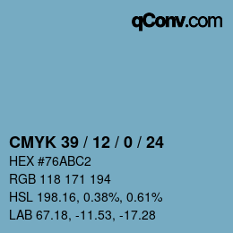 Color code: CMYK 39 / 12 / 0 / 24 | qconv.com