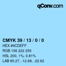 Color code: CMYK 39 / 13 / 0 / 0 | qconv.com