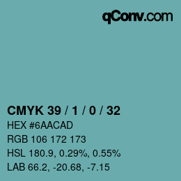 Color code: CMYK 39 / 1 / 0 / 32 | qconv.com