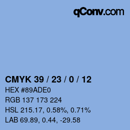 Color code: CMYK 39 / 23 / 0 / 12 | qconv.com
