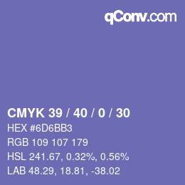 Código de color: CMYK 39 / 40 / 0 / 30 | qconv.com