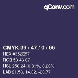 颜色代码: CMYK 39 / 47 / 0 / 66 | qconv.com