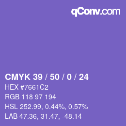 Color code: CMYK 39 / 50 / 0 / 24 | qconv.com