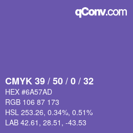 Color code: CMYK 39 / 50 / 0 / 32 | qconv.com