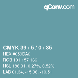 Código de color: CMYK 39 / 5 / 0 / 35 | qconv.com