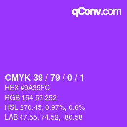 Color code: CMYK 39 / 79 / 0 / 1 | qconv.com