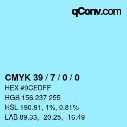 Color code: CMYK 39 / 7 / 0 / 0 | qconv.com