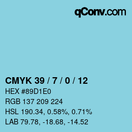 Color code: CMYK 39 / 7 / 0 / 12 | qconv.com