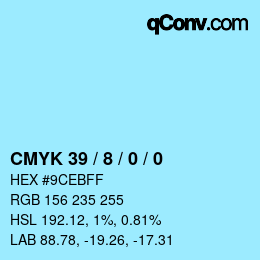 カラーコード: CMYK 39 / 8 / 0 / 0 | qconv.com