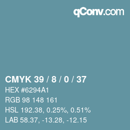 Color code: CMYK 39 / 8 / 0 / 37 | qconv.com