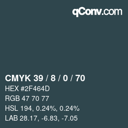 Código de color: CMYK 39 / 8 / 0 / 70 | qconv.com