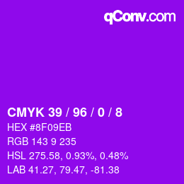 颜色代码: CMYK 39 / 96 / 0 / 8 | qconv.com