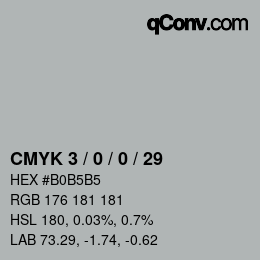 Color code: CMYK 3 / 0 / 0 / 29 | qconv.com