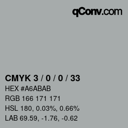 Color code: CMYK 3 / 0 / 0 / 33 | qconv.com
