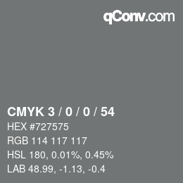 Color code: CMYK 3 / 0 / 0 / 54 | qconv.com