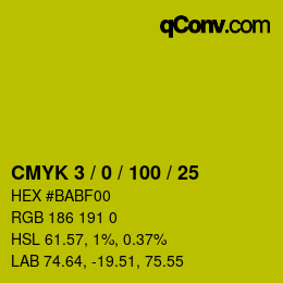 Color code: CMYK 3 / 0 / 100 / 25 | qconv.com