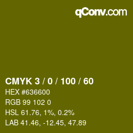 Color code: CMYK 3 / 0 / 100 / 60 | qconv.com
