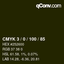 Color code: CMYK 3 / 0 / 100 / 85 | qconv.com