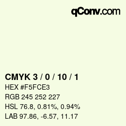Color code: CMYK 3 / 0 / 10 / 1 | qconv.com