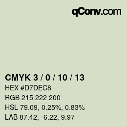 Color code: CMYK 3 / 0 / 10 / 13 | qconv.com