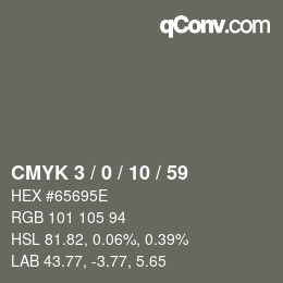 Color code: CMYK 3 / 0 / 10 / 59 | qconv.com