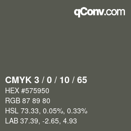 Color code: CMYK 3 / 0 / 10 / 65 | qconv.com