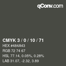 Color code: CMYK 3 / 0 / 10 / 71 | qconv.com
