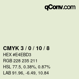 Color code: CMYK 3 / 0 / 10 / 8 | qconv.com