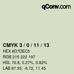 Color code: CMYK 3 / 0 / 11 / 13 | qconv.com