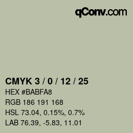 Color code: CMYK 3 / 0 / 12 / 25 | qconv.com