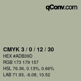Código de color: CMYK 3 / 0 / 12 / 30 | qconv.com