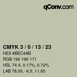 カラーコード: CMYK 3 / 0 / 13 / 23 | qconv.com