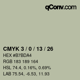 カラーコード: CMYK 3 / 0 / 13 / 26 | qconv.com