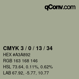 Color code: CMYK 3 / 0 / 13 / 34 | qconv.com