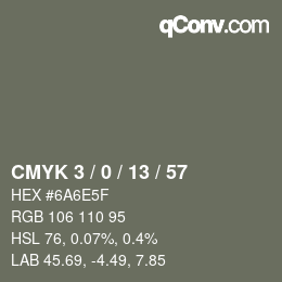 颜色代码: CMYK 3 / 0 / 13 / 57 | qconv.com