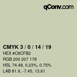 Color code: CMYK 3 / 0 / 14 / 19 | qconv.com