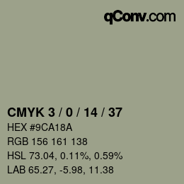カラーコード: CMYK 3 / 0 / 14 / 37 | qconv.com
