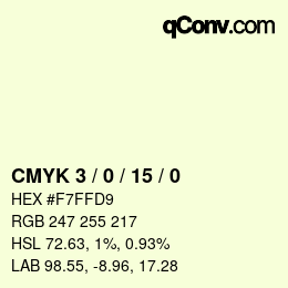 Color code: CMYK 3 / 0 / 15 / 0 | qconv.com