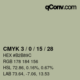 Color code: CMYK 3 / 0 / 15 / 28 | qconv.com