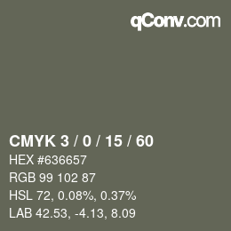 Color code: CMYK 3 / 0 / 15 / 60 | qconv.com