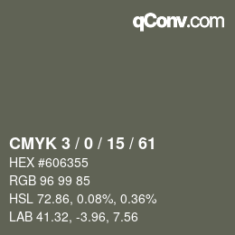 Color code: CMYK 3 / 0 / 15 / 61 | qconv.com